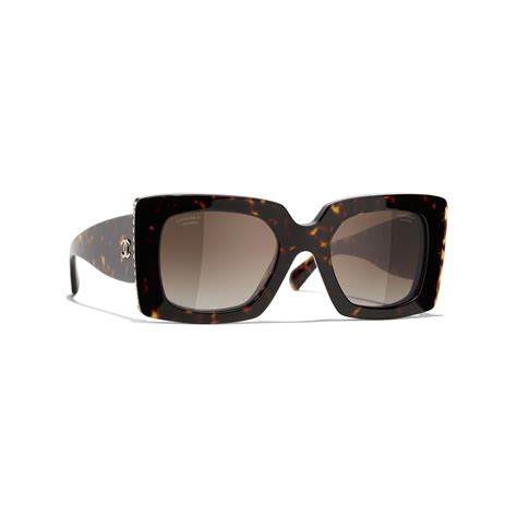 chanel square sunglasses tortise 5176|Square Sunglasses Acetate & Glass Pearls Dark Tortoise.